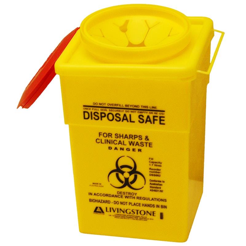 Buy Livingstone Needles Sharps Waste Collector 2L Online at Chemist Warehouse®