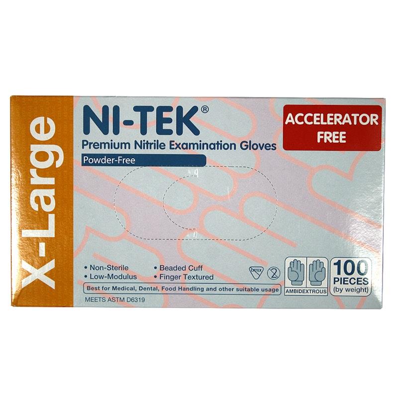 Buy NI-TEK Nitrile Accelerator Free Powder Free Gloves 100 Box Extra ...