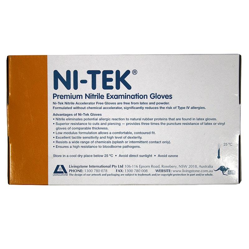 Buy NI-TEK Nitrile Accelerator Free Powder Free Gloves 100 Box Extra ...