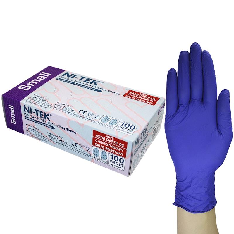 Buy NITEK Nitrile Accelerator Free Powder Free Gloves 100 Box Small