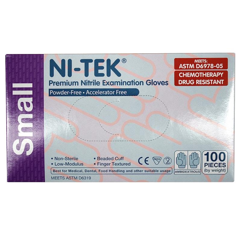 Buy NI-TEK Nitrile Accelerator Free Powder Free Gloves 100 Box Small ...