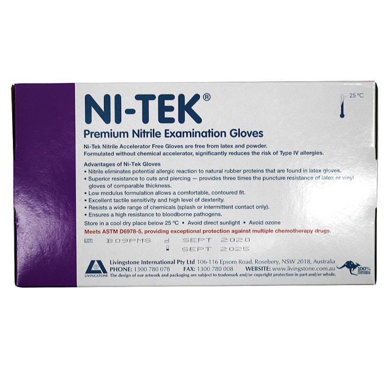 Buy NITEK Nitrile Accelerator Free Powder Free Gloves 100 Box Small
