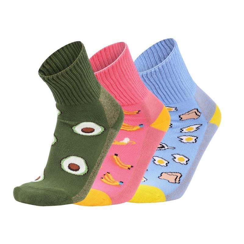 Glucology 6 Pack Mixed Patterned Socks - Bananas, Avocado & Eggs Small product image