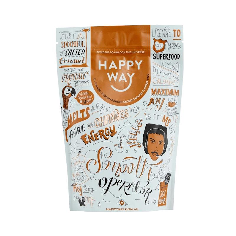 Happy Way Smooth Operator Salted Caramel Whey Protein Powder 500g product image