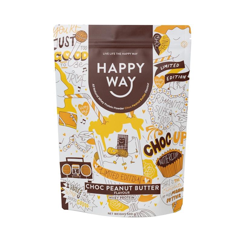 Happy Way Choc Peanut Butter Whey Protein Powder 500g product image