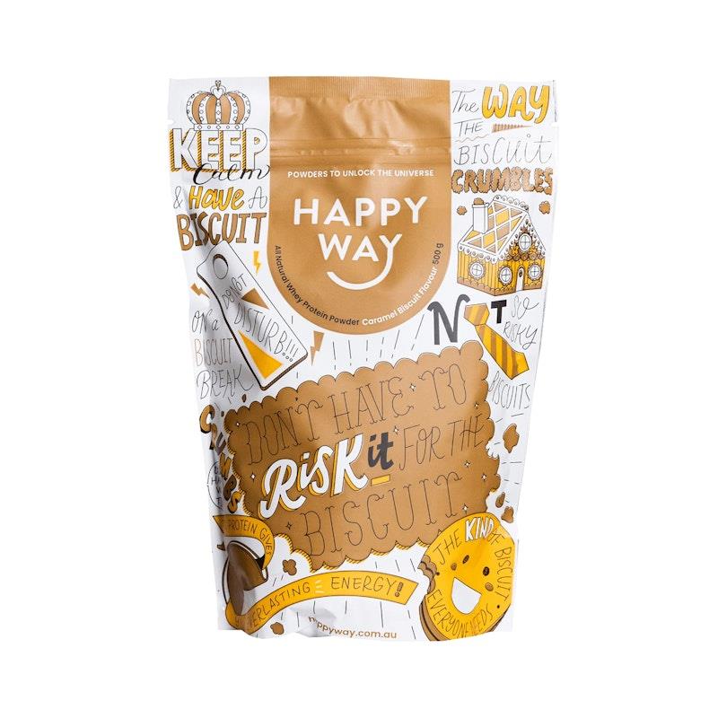 Happy Way Caramel Biscuit Whey Protein Powder 500g product image