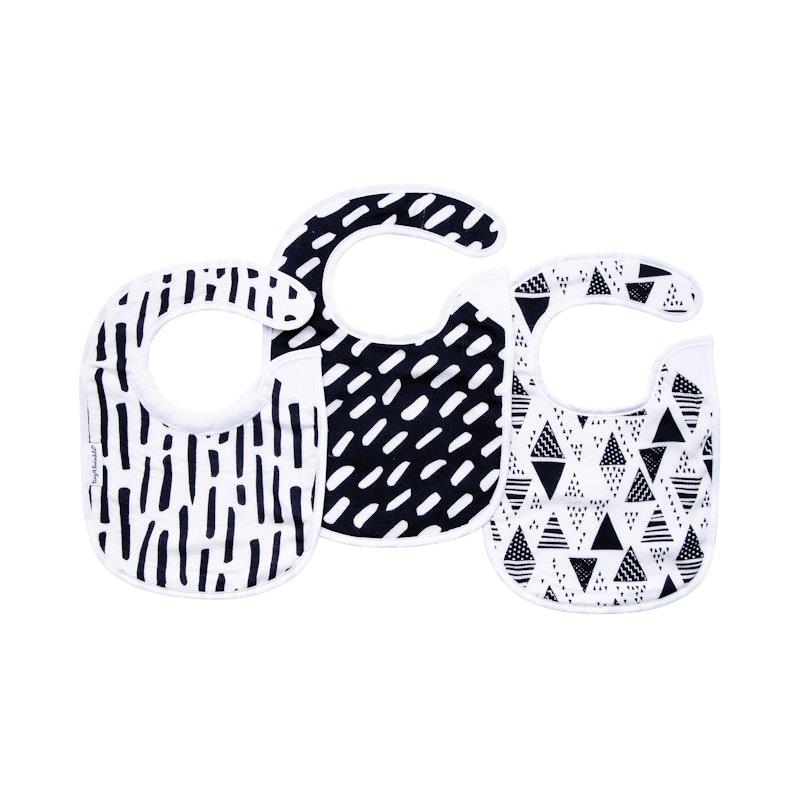 Tiny Twinkle Feeder Bib Set of 3 Black & White product image