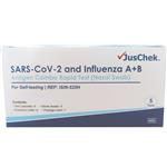 JusChek SARS-CoV-2 And Influenza A+B Antigen Combo Rapid Test (Nasal Swab) 5 Pack