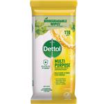 Dettol Multipurpose Wipes Lemon Burst 110 Pack