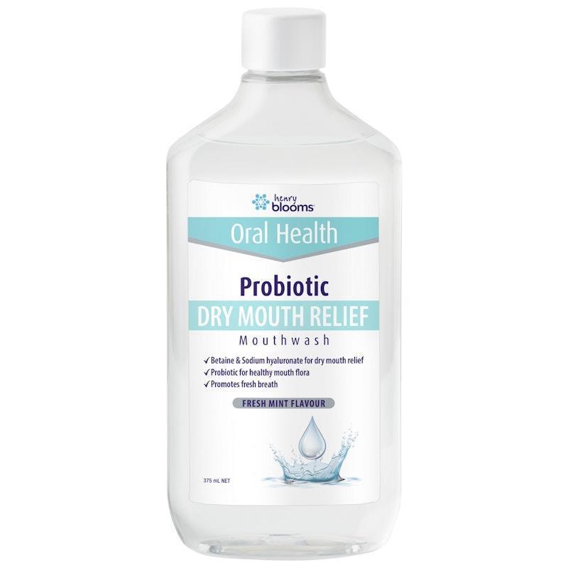 Henry Blooms Probiotics Mouthwash Dry Mouth Relief 375 ml Twin Pack product image