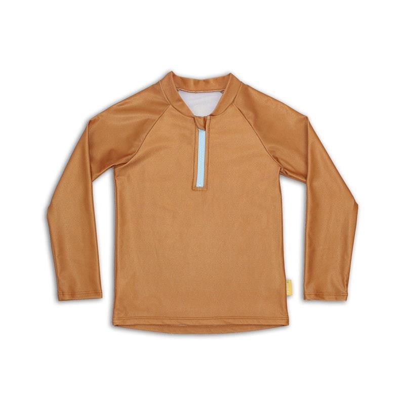 tyoub Long Sleeve Raglan Rash Vest Recycled Terracotta Kids 3years