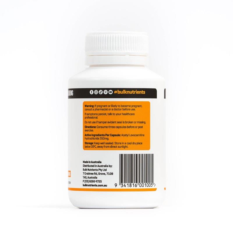 Buy Bulk Nutrients Acetyl LCarnitine (Alcar) 120Capsules Online at