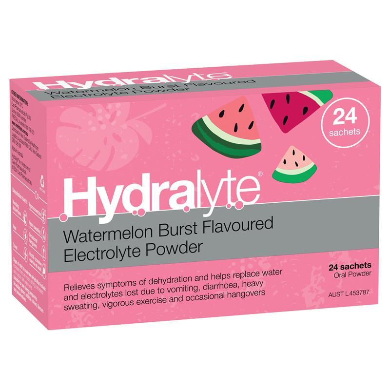 Hydralyte Electrolyte Watermelon Sachets Value Pack 4.9g x 24 product image