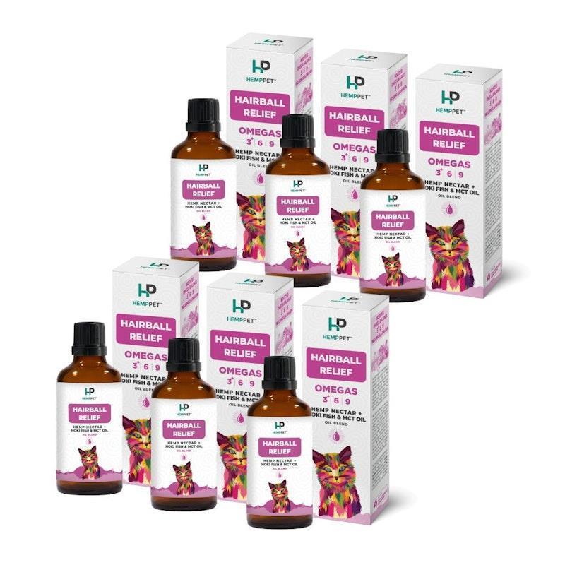Hemp Pet Hairball Relief for Cats 6Pack product image