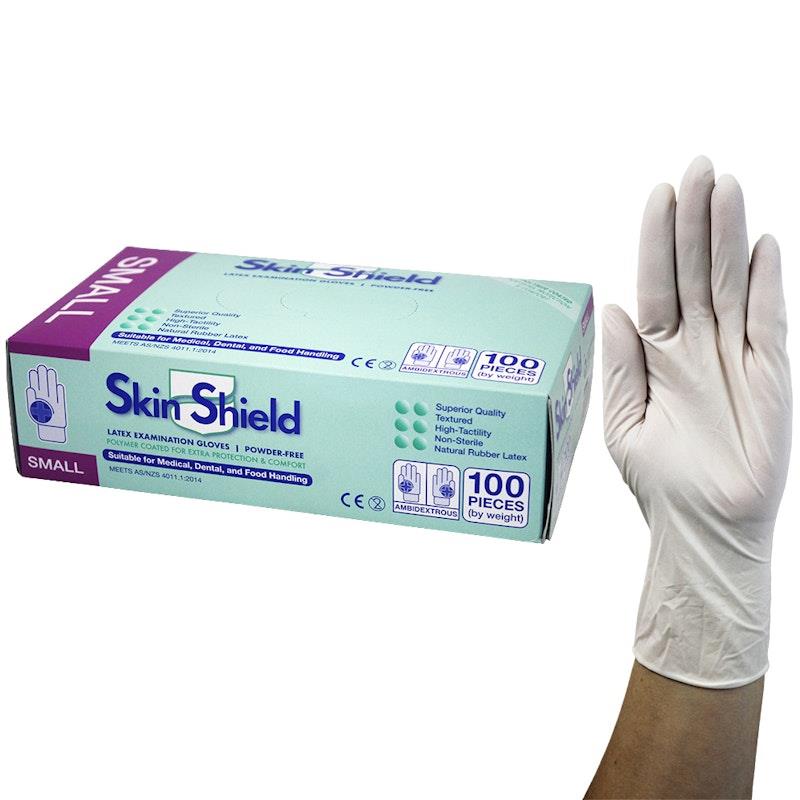 Skin Shield Powder Free Latex Gloves Small 100 Pieces/Box product image