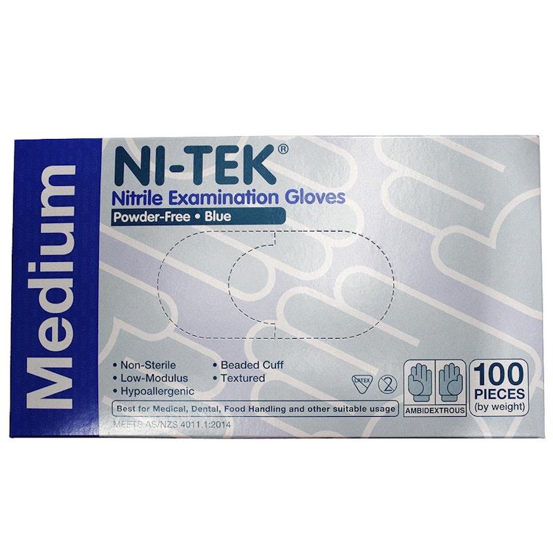 Buy NI-TEK Nitrile Powder Free Gloves Medium 100 Pieces/Box Online at ...