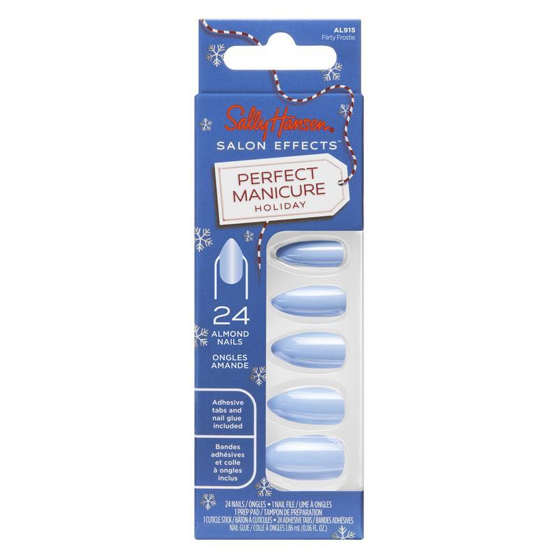 Sally Hansen Salon Effects Perfect Manicure 24 Press On Nails Once Upon A Holiday Collection Flirty Frostie product image