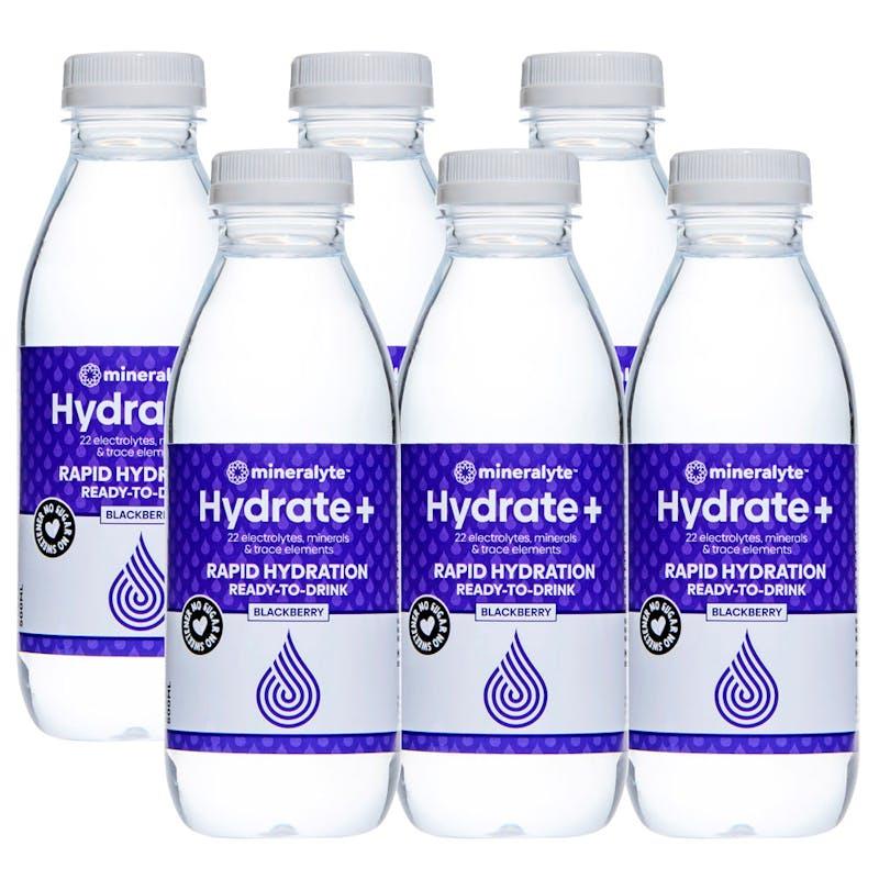 Mineralyte Hydrate+ Ready to Drink Blackberry Flavoured 500ml 6Pack