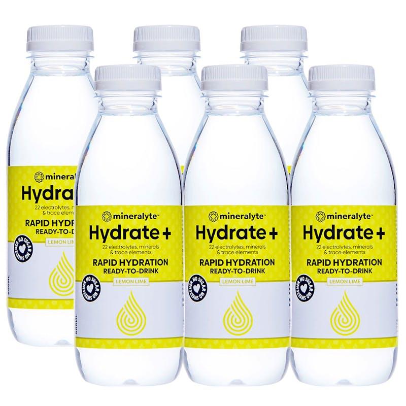 Mineralyte Hydrate+ Ready to Drink Lemon and Lime Flavoured 500ml 6Pack product image