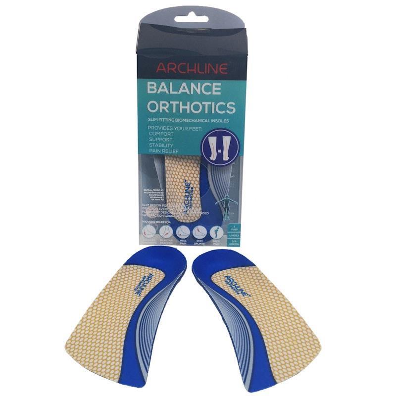 Archline 3/4 Slim Orthotics Plantar Fasciitis Insoles Balance Support Relief Euro Size 37 product image