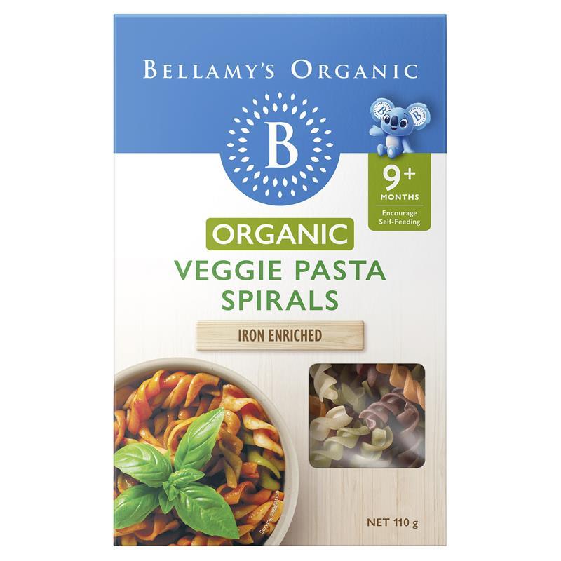 Bellamys Organic Veggie Pasta Spirals 110g product image