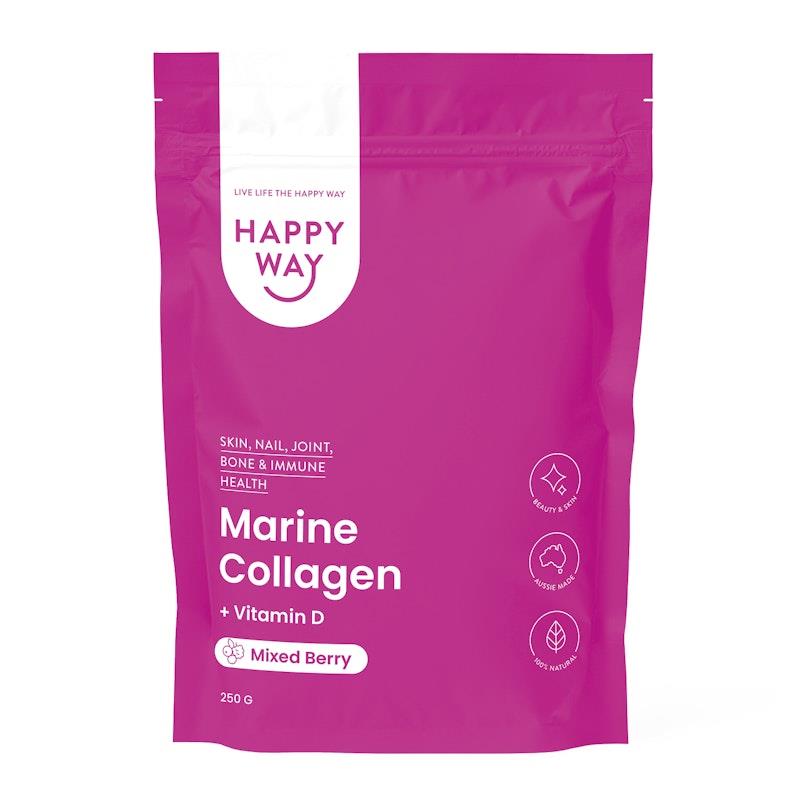 Happy Way Mixed Berry Marine Collagen Powder 250g product image