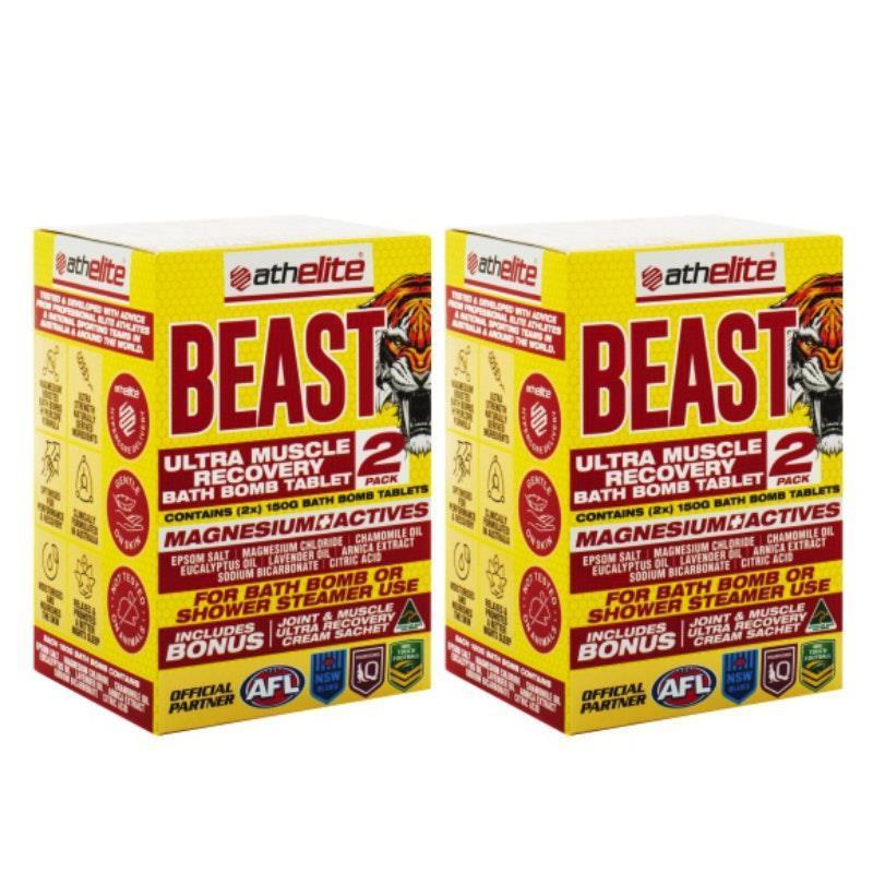 Athelite Beast Ultra Muscle Recovery Bath Bomb (2x150g Tablets) 2Pack product image