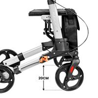 Buy Orthonica Folding Rollator Mobility Aid 4 Wheel Walker Online at ...