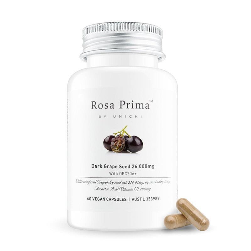 Buy Unichi Rosa Prima Dark Grape Seed 26000mg with OPC206+ 1Pack