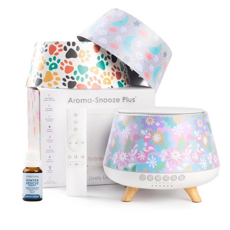 Lively Living Aroma Snooze Plus 8 in 1 Humidifier Kit Winter Rescue Organic 15ml