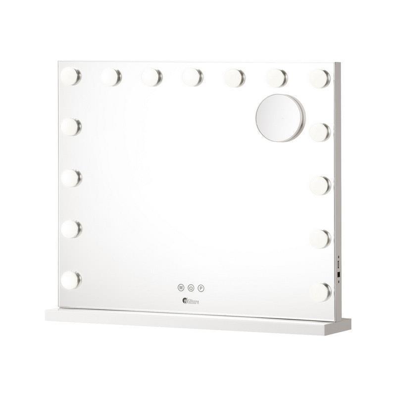 Oikiture Hollywood Makeup Mirror 15 Bulbs LED Light Wall Vanity Mirrors White