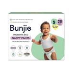 Bunjie Probiotic Eco Nappy Pants Size 5, 13-18kg, 28 Pack