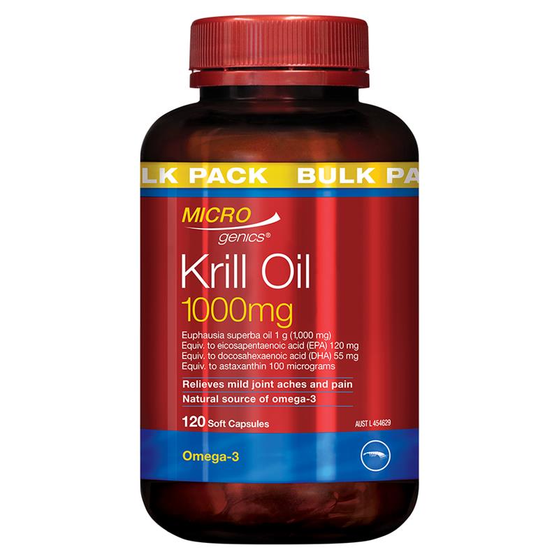 Microgenics Krill Oil 1000mg Bulk Pack 120 Capsules