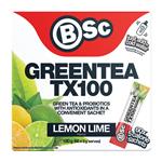 BSc Green Tea TX100 Lemon Lime 60 x 3g Serve NEW