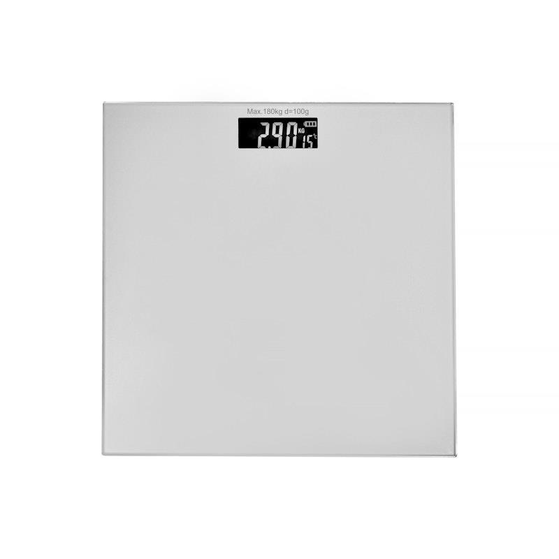 Clevinger Silver Digital Glass Bathroom Scale Max Capacity 180KG 1Unit