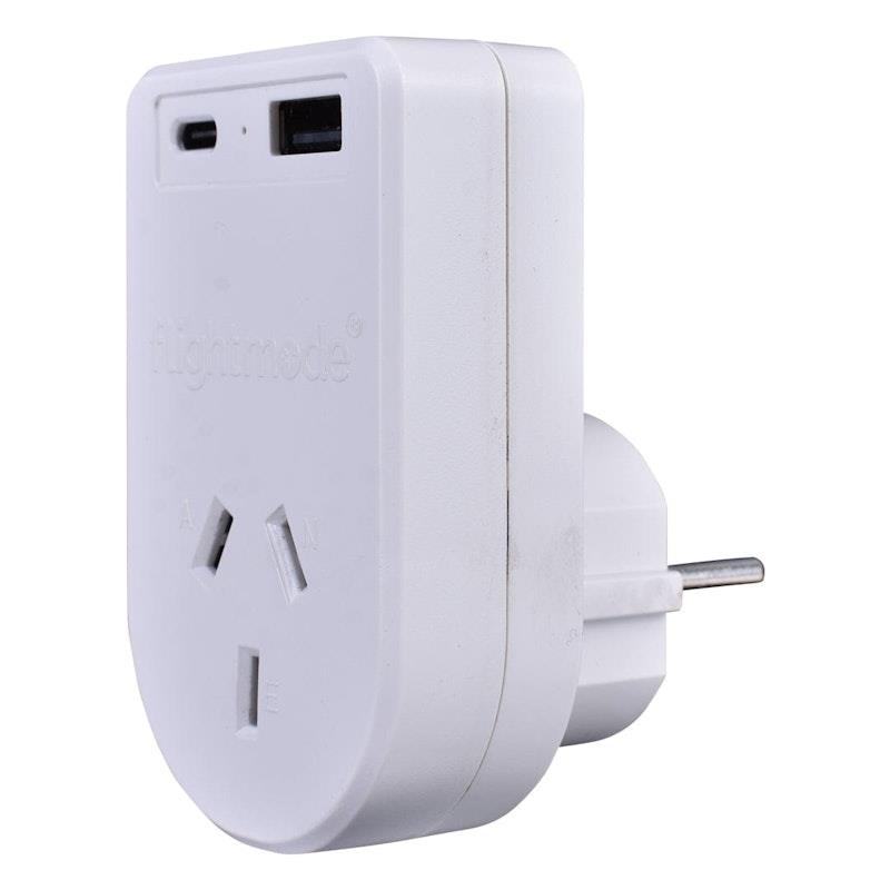 Buy Flightmode Outbound AU/NZ to EUROPE/BALI Travel Adaptor with USB