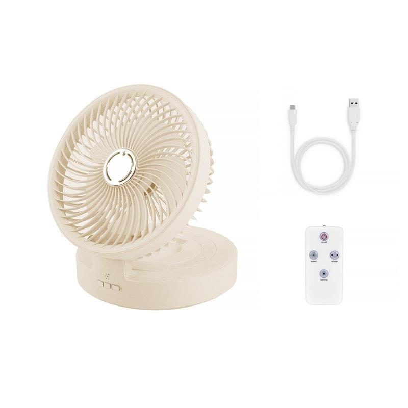 Living Today USB Rechargeable Auto Oscillation Tilt Adjustable Cordless Fan with Remote Control 1Unit product image