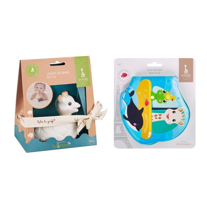 Sophie la girafe Bath Toy and Bath Book Bundle