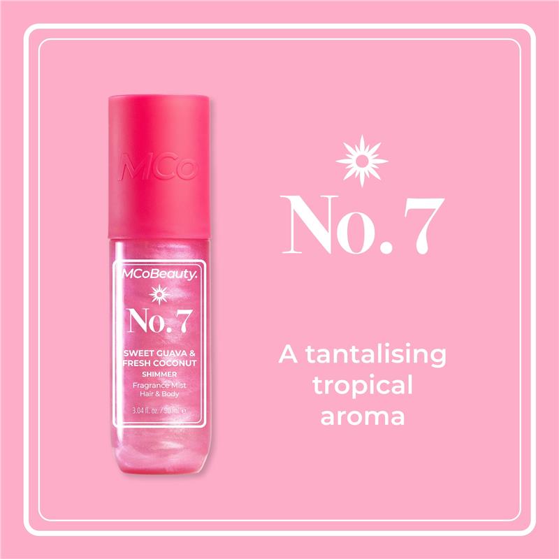 Sweet Guava & Fresh Coconut Shimmer No.7 Fragrance Hair & Body Mist