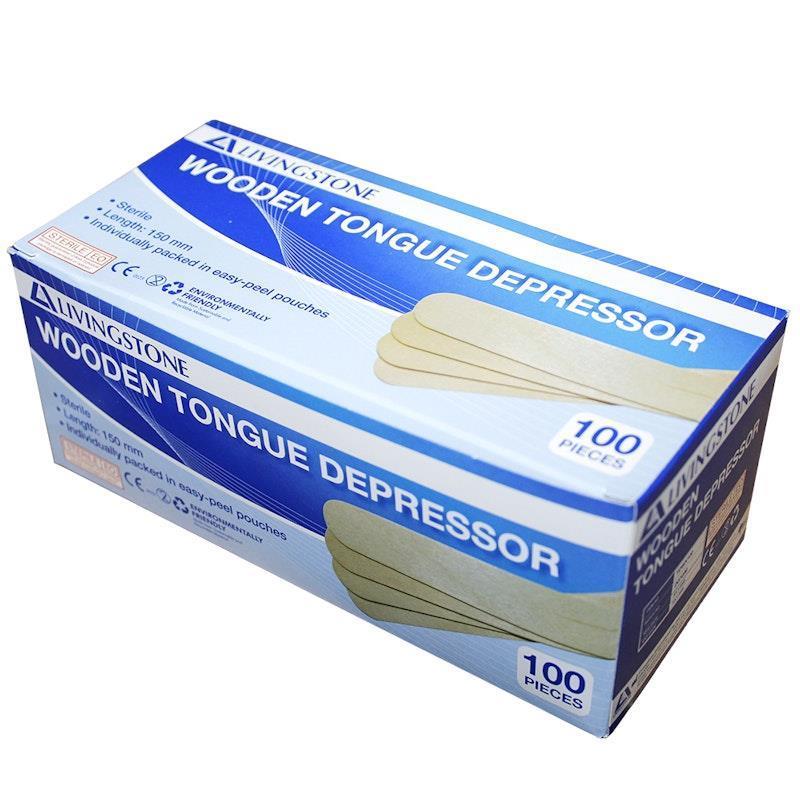Livingstone Wooden Tongue Depressors Sterile 100 Pieces/Box product image