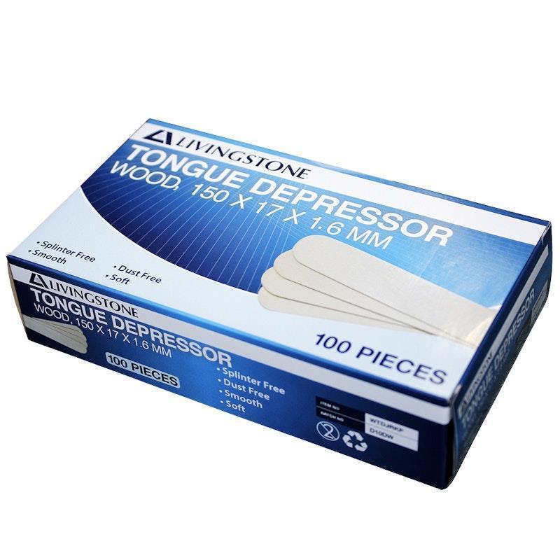 Livingstone Wooden Tongue Depressors Non-Sterile 100 Pieces/Box