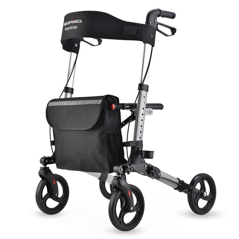 Equipmed Foldable Aluminium Walking Frame Rollator Silver product image