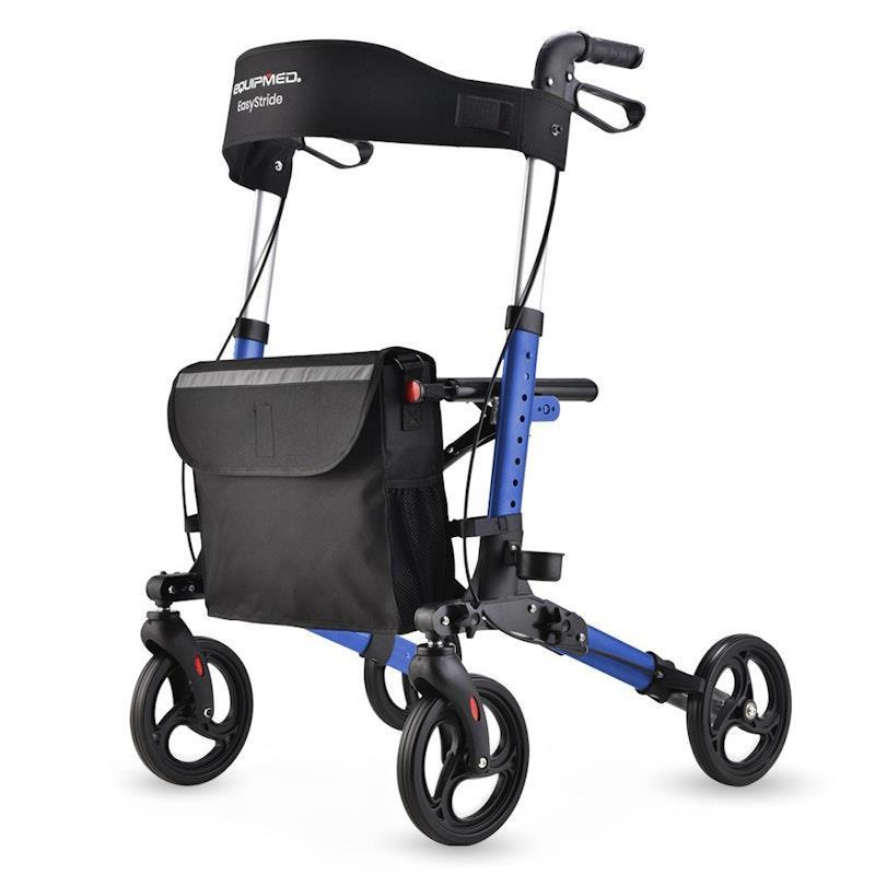 Equipmed Easy Stride Foldable Aluminium Walking Frame Rollator Blue product image
