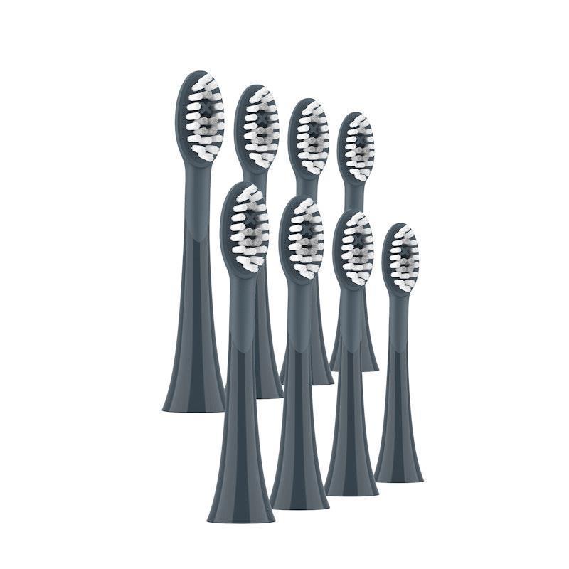 ORDO Sonic Brush Head Charcoal Grey | Stone 8 Pack Bundle