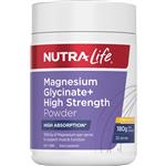 Nutra-Life Magnesium Glycinate + High Strength 180g Powder Citrus