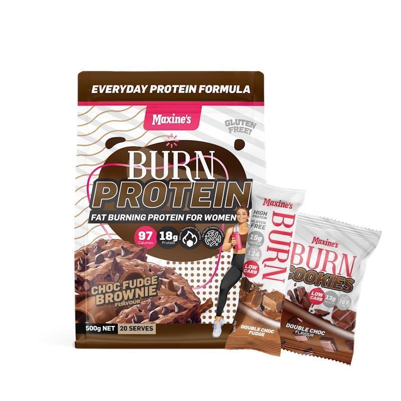 Maxine's Burn Protein Starter 500g - Choc Fudge Brownie Bundle