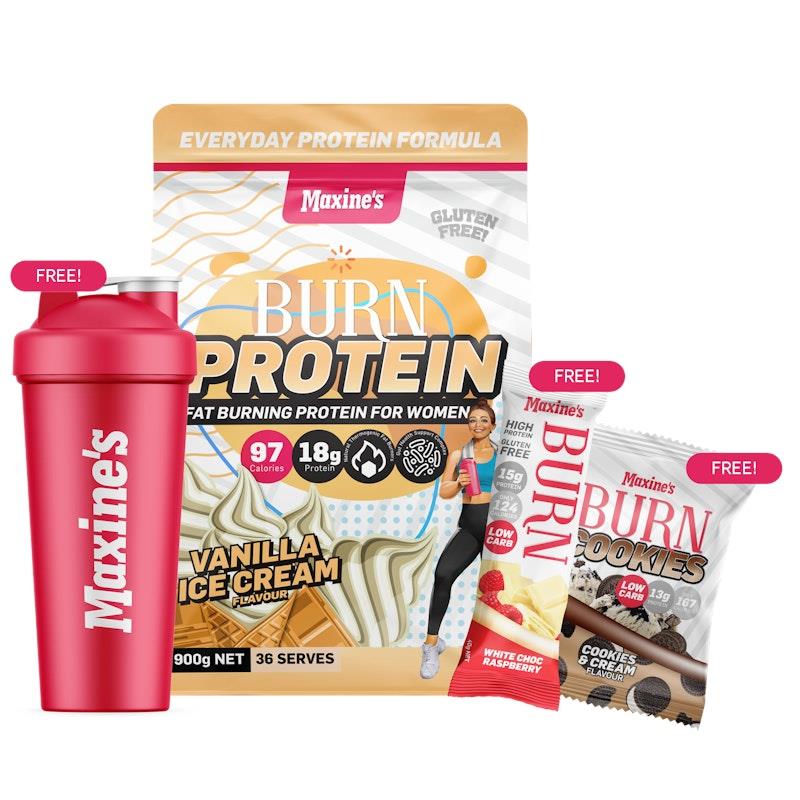 Buy Maxine's Burn Protein Value 900g Vanilla Ice Cream Bundle Online at Chemist Warehouse®