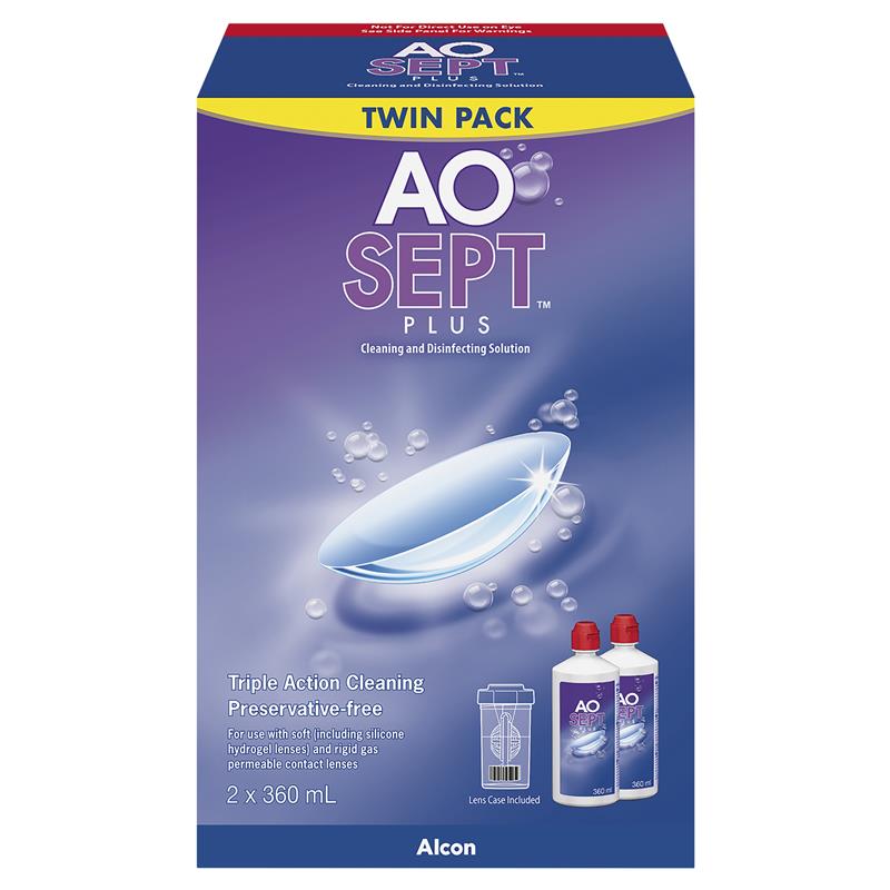 Aosept Plus 360mL Twin Pack
