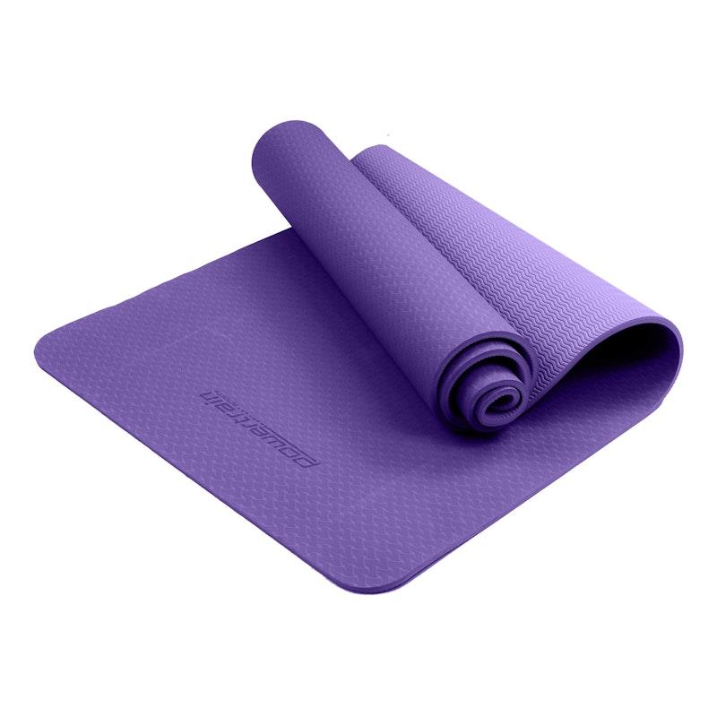 Buy Powertrain TPE Yoga Pilates Exercise Mat 6mm Lilac Online at