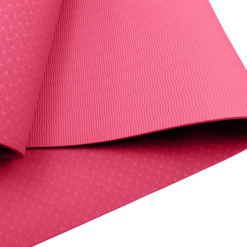 Buy Powertrain TPE Yoga Pilates Exercise Mat 6mm Rose Pink Online at